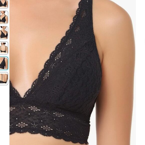 NWT Wacoal Women's Halo Lace Bralette, black - Picture 5 of 6